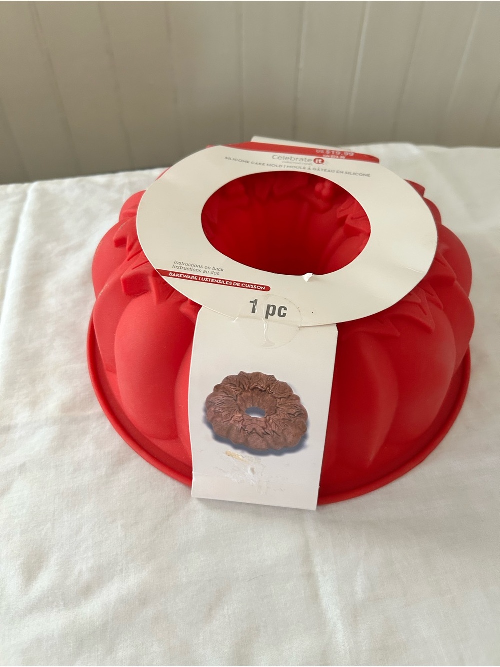 NWT Celebrate It Christmas/Noel Silicone Cake Mold